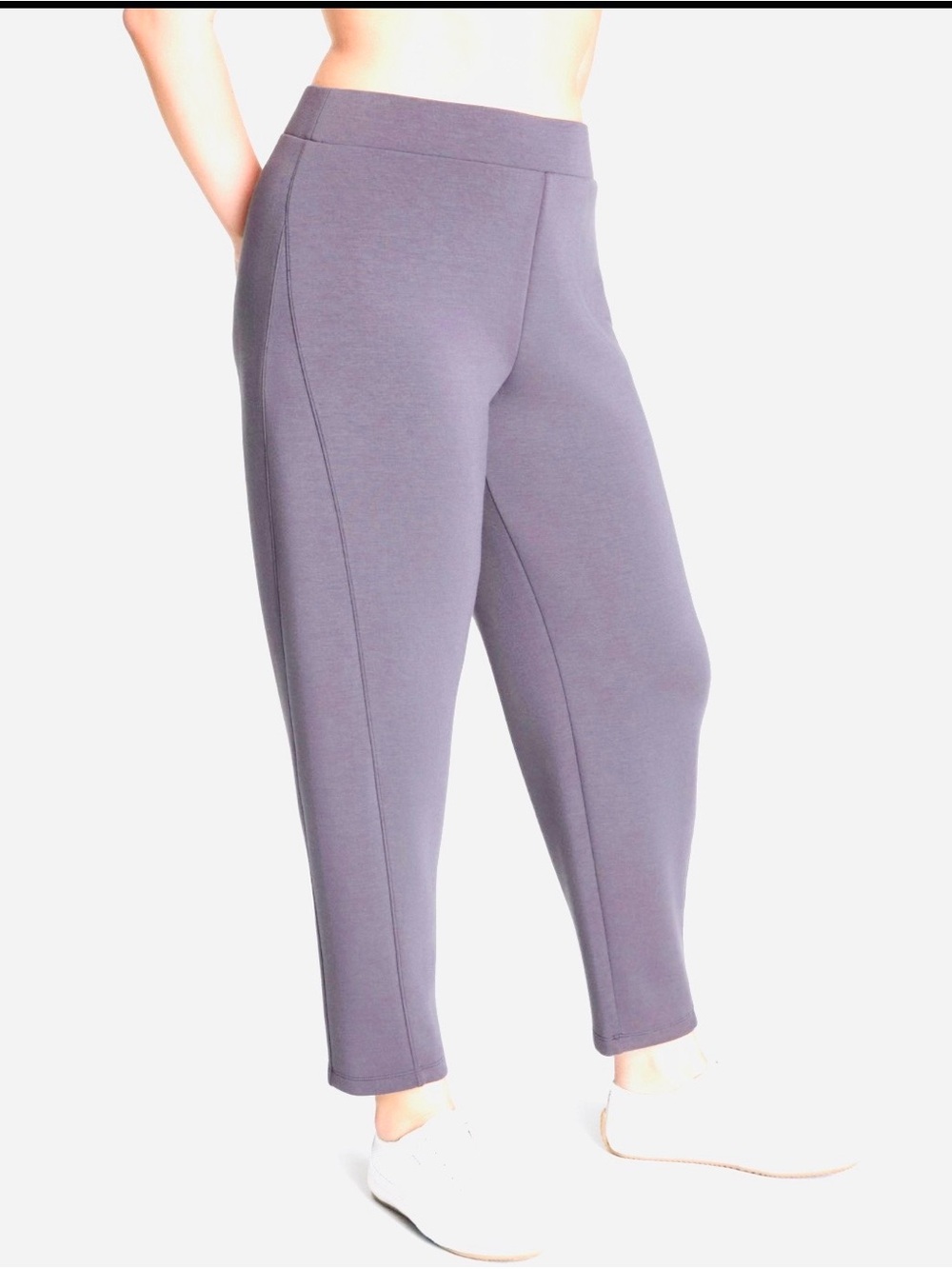 SPANX AirEssentials Barrel Leg Pant Grey Purple Plus Size 1X NWT